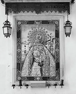 Interior Photo Prints: Spain, Andalusia region. Traditional Catholic Altar in public street for prayer