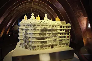 Loft Prints: Spain, Catalonia, Barcelona, La Pedrera or Casa Mila on Passeig de Gracia