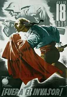 Spaniard Prints: Spanish Civil War. ÁFuera el invasor! Julio 18 1936-1937 ('Invaders out! 18th July 1936-1937)