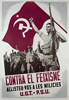Spaniard Prints: Spanish Civil War. Contra el feixisme