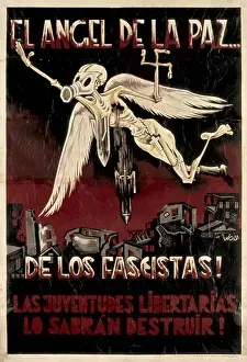 Spaniard Prints: Spanish Civil War. El çngel de la paz