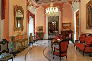 Colonial Prints: Spanish colonial interior of palace of Casa de Montejo, Merida, Yucatan State, Mexico