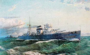 Navy Prints: The Spanish Naval cruiser the Baleares