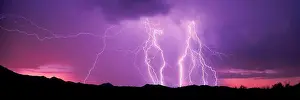 Flash Prints: Spectacular electrical storm at sunset over the Tucson Mountains
