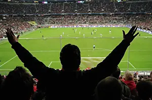 Share Prints: Spectators in a stadium during a football match