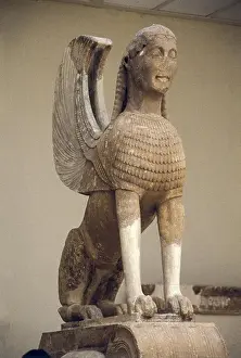 Figures Prints: Sphinx of Naxos. ca. 570 BC. Archaic Greek art