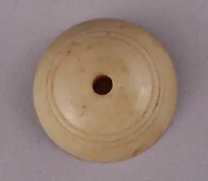 Designs Prints: Spindle Whorl 9th-10th century Spindle whorls aided in the making of thread by maintaining the momentum of the spindle