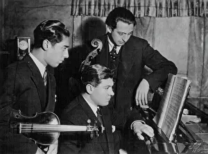 1950 Prints: The Spivakovsky - Kurtz Trio.Left to right are