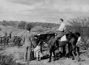 1934 Prints: A splendid close-up of the Duke as he was about to start on his ride across the desert