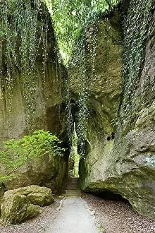 Open Sky Prints: Split rock, rock garden Sanspareil