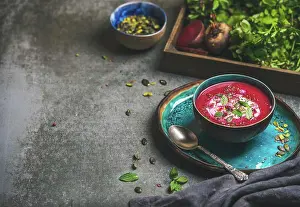 Back Ground Prints: Spring detox beetroot soup with mint