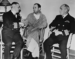 Bomb Prints: Squalus Commander In Navy Hospital -- Drawn