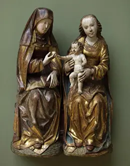 Human Representation Prints: St. Anne with the Virgin and the Christ Child one 1520 oak wood; original version
