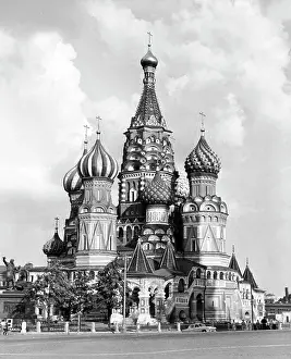 Soviet Prints: St. Basil's Cathedral Moscow Russia