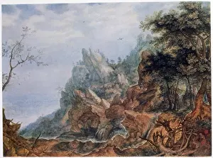 Flanders Prints: St Jerome in a Rocky Landscape