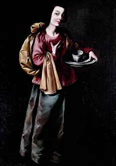 One Young Woman Only Prints: St. Justine of Seville by unknown Spanis artist