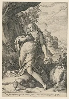Hills Prints: St. Mary Magdalene Penitent, Hendrik Goltzius