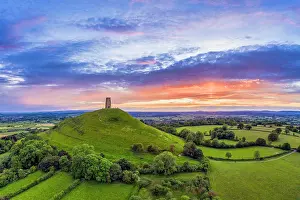 Architectural Prints: St. Michael's Church Tower on Glastonbury Tor