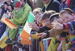 Descent Prints: St. Patrick´s parade, Patrick Street, Dublin, County Dublin, Eire Ireland, Europe