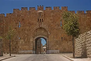 City Wall Prints: St Stephens Gate or the Lion Gate or Sheep Gate, Jerusalem, Israel