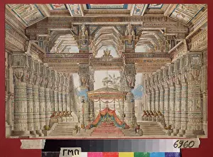 Opera Prints: Stage design for the ballet Caesar in Egypt by Roller