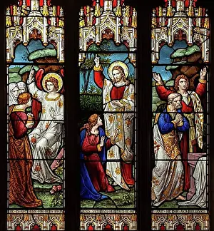 Lead Glass Window Prints: Stained glass window c 1879 Heaton
