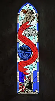Lead Glass Window Prints: Stained glass window dedicated to Robert Wright and Ken Moore