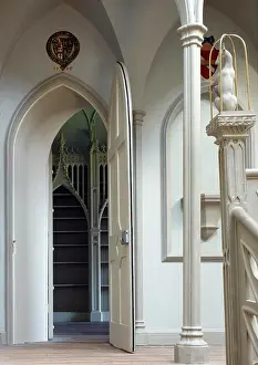 White Color Prints: Stair, door, library. Strawberry Hill House