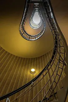Stairway Prints: Staircase in the shape of a light bulb in the House of Our Lady of Black