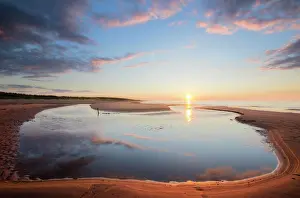 Creek Prints: Stanhope Beach, Prince Edward Island National Park, Canada, sunset, tidal creek