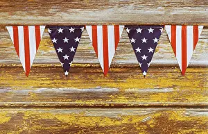 Garland Prints: Stars and stripes spangled banner USA American Flag the us independence day