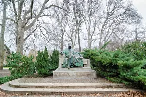 Anonymous Prints: Statue of Anonymous - Notary of King Bela