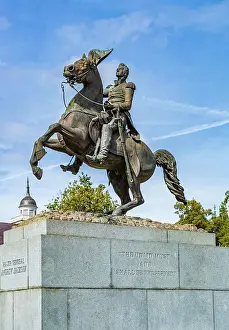 Jackson Prints: Statue of General Andrew Jackson in front of the St
