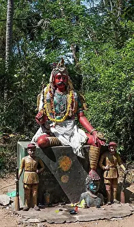 Gods Prints: Statue of the god Madurai Veeran, Mandavi, Tamil Nadu, India, Asia