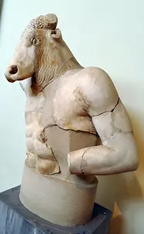 Greece Prints: Statue of a Minotaur; Greek; ca. 450 BCE