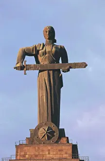 Armenia Prints: Statue of Mother Armenia, Haghtanak Zbosaygi (Victory Park), Erewan, Armenia