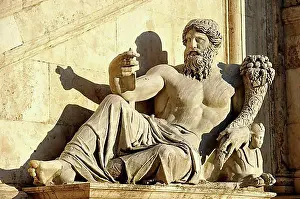 Capitol Prints: Statue of the Nile river god on Michelangelo's staircase on the Senatorial Palace