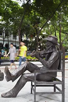 Chinese Prints: Statue on Shamian Island, Guangzhou, Guangdong Province, China