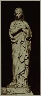 Anonymous Prints: Statue of a young woman (virgin)