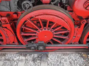 Rail Prints: Steam train Detail of ancient steam train locomotive vehicle Copyright: xZoonar