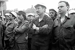 Industries Prints: Steelworkers at the Thyssen works in Duisburg took to the streets out of concern for their jobs on 22