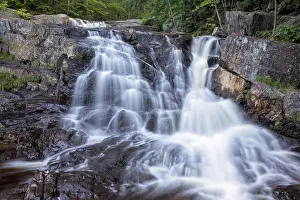 Cascade Prints: Stepped Falls on Brown Brook in Ellsworth, New Hampshire USA during the summer months