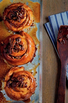Gastronomy Prints: Sticky buns on cooking tray