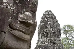 Angkor Prints: Stone faces of Bodhisattva Lokeshvara in the Bayon temple at Angkor