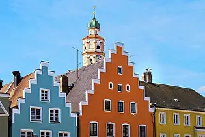 Upper Bavarian Prints: Storks in the historic city of Schrobenhausen (Bavaria) (Germany)