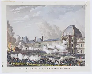 Graphic Arts Prints: The storming the Tuileries Palace on 10 August 1792, Berthault, Pierre Gabriel (1748-1819)