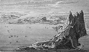 British Overseas Territory Prints: The Strait of Gibraltar in 1880