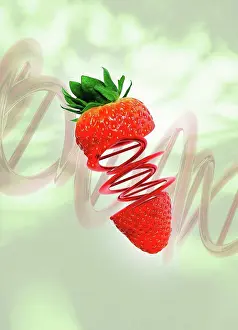 Idea Prints: Strawberry with DNA, illustration