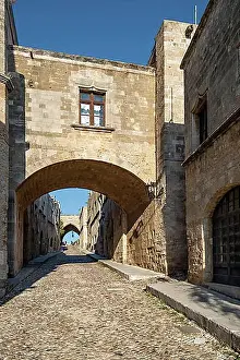 Middle Ages Prints: Street of the Knights, Knights Street, Rhodes Town, Rhodes, Greece, Europe