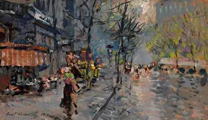 Cityscape Prints: A Street in Paris by Korovin